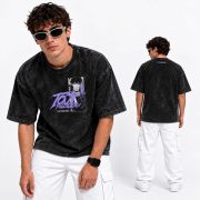 Printed Acid Wash T-Shirt