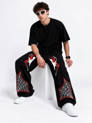 Red Web Baggy Pant
